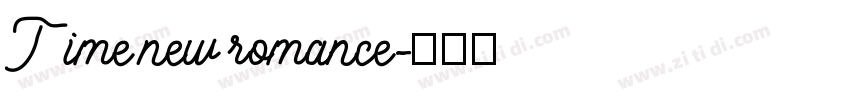 Time new romance字体转换